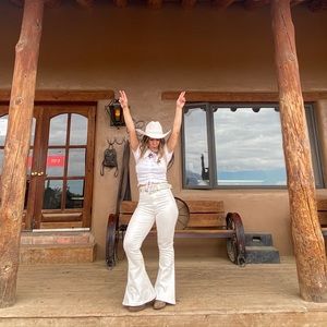 White Extra Flare Jeans